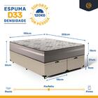 Cama Box Baú + Colchão De Espuma D33 Millenium One Face King