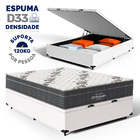 Cama Box Baú + Colchão De Espuma D33 Ortobom Airtech Ortopill