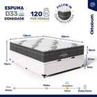 Cama Box Baú + Colchão De Espuma D33 Ortobom Airtech Ortopill