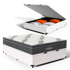 Cama Box Baú + Colchão De Espuma D33 Ortobom Airtech Ortopill