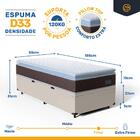 Cama Box Baú + Colchão De Espuma D33 Pillow Top Comfort Luxo