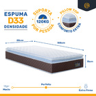 Cama Box Baú + Colchão De Espuma D33 Pillow Top Comfort Luxo
