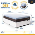 Cama Box Baú + Colchão De Espuma D33 Pillow Top Comfort Luxo