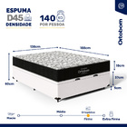 Cama Box Baú + Colchão De Espuma D45 Ortobom Airtech 150 D45