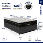 Cama Box Baú + Colchão De Espuma D45 Ortobom Airtech Ortopill