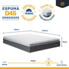 Cama Box Baú + Colchão De Espuma D45 Pillow Top Fort Comfort