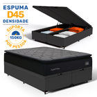Cama Box Baú + Colchão De Espuma D45 Pillow Top Suport Prime