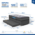 Cama Box Baú + Colchão De Espuma D60 Double Face Guarda Costa