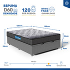 Cama Box Baú + Colchão De Espuma D60 Double Face Guarda Costa