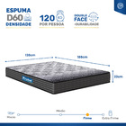 Cama Box Baú + Colchão De Espuma D60 Double Face Guarda Costa