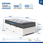 Cama Box Baú + Colchão De Espuma D60 Double Face Guarda Costa