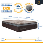 Cama Box Baú + Colchão De Espuma Mega Pillow Casal 138 cm
