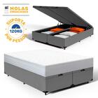 Cama Box Baú + Colchão De Molas Ensacadas Classic Maxx White