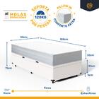 Cama Box Baú + Colchão De Molas Ensacadas Classic Maxx White