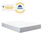 Cama Box Baú + Colchão De Molas Ensacadas Classic Maxx White