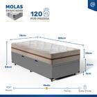 Cama Box Baú + Colchão De Molas Ensacadas Classic Pocket Solt