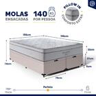 Cama Box Baú + Colchão De Molas Ensacadas D33 Pillow In Ortob