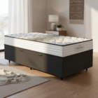 Cama Box Baú + Colchão De Molas Ensacadas Double Face Essence