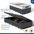 Cama Box Baú + Colchão De Molas Ensacadas Double Face Essence