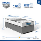 Cama Box Baú + Colchão De Molas Ensacadas Double Face Essence