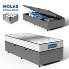 Cama Box Baú + Colchão De Molas Ensacadas Double Face Essence