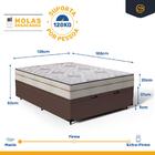 Cama Box Baú + Colchão De Molas Ensacadas Luxury Casal 138 cm