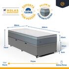 Cama Box Baú + Colchão De Molas Ensacadas Pillow In Elite Sol
