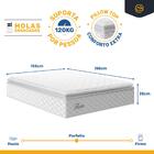 Cama Box Baú + Colchão De Molas Ensacadas Pillow Top Flora Qu