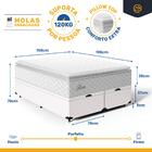 Cama Box Baú + Colchão De Molas Ensacadas Pillow Top Flora Qu