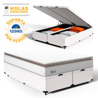Cama Box Baú + Colchão De Molas Ensacadas Pillow Top Neve Que