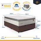 Cama Box Baú + Colchão De Molas Ensacadas Pillow Top Supreme