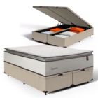 Cama Box Baú + Colchão De Molas Ensacadas Pillow Top Supreme