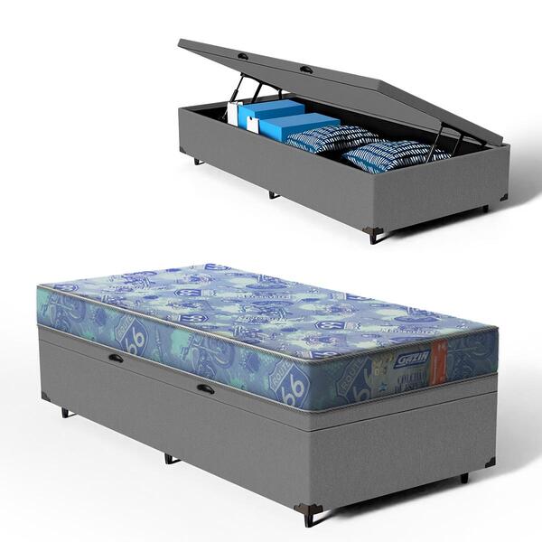 Cama Box Baú + Colchão Gazin De Espuma D20 Supreme Solteiro 7