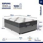 Cama Box Baú + Colchão Ortobom De Espuma D33 Airtech 100 Casa