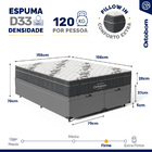 Cama Box Baú + Colchão Ortobom De Espuma D33 Airtech Ortopill