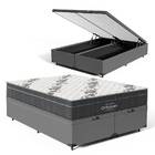 Cama Box Baú + Colchão Ortobom De Espuma D33 Airtech Ortopill
