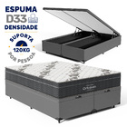Cama Box Baú + Colchão Ortobom De Espuma D33 Airtech Ortopill