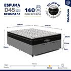 Cama Box Baú + Colchão Ortobom De Espuma D45 Airtech Ortopill