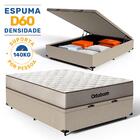 Cama Box Baú + Colchão Ortobom De Espuma D60 Double Face Forc