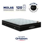 Cama Box Baú + Colchão Ortobom De Molas Ensacadas Elegante Su