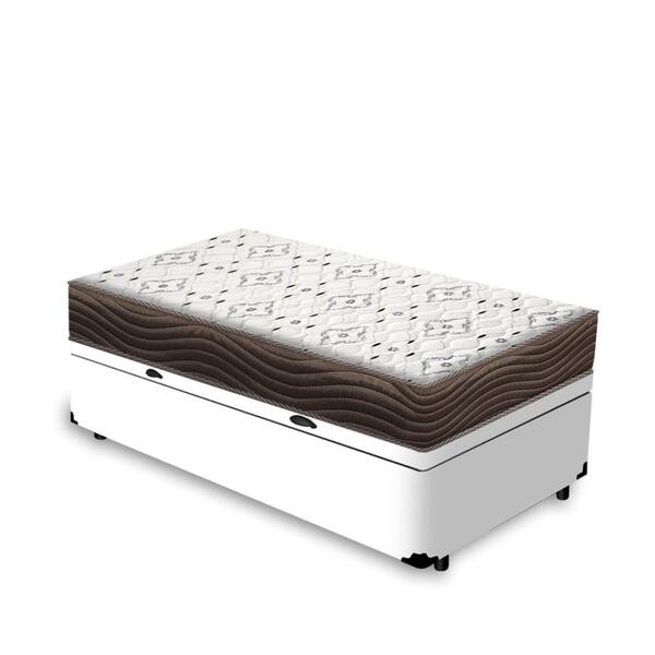 Cama Box Baú + Colchão Ortobom De Solteiro Ortobom D45 Iso 15