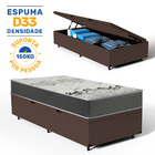 Cama Box Baú + Colchão Solteiro King  D33 Iso 3000 Gazin 96x2