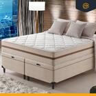 Cama Box Baú + Colchão Super King Classic Molas Pocket 193 x