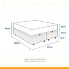 Cama Box Baú + Colchão Super King Classic Molas Pocket 193 x