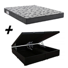 Cama Box Baú Bipartido Casal + Colchão Ortobom Iso 1.0.0 D33