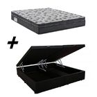 Cama Box Baú Bipartido Casal + Colchão Ortobom Iso 1.0.0 Orto