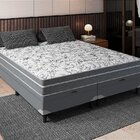 Cama Box Baú Bipartido Casal + Colchão Portobel De Molas Rave