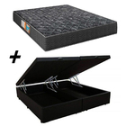 Cama Box Baú Bipartido Casal + Colchão Portobel Verona D28 54