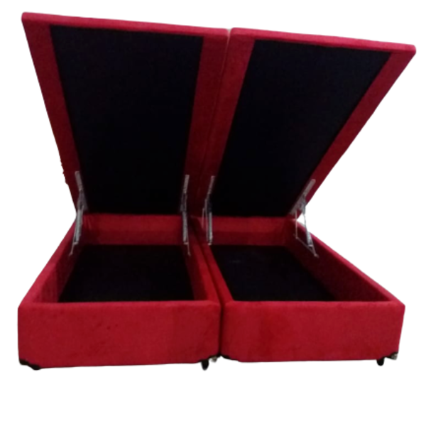 Cama Box Baú Bipartido King Com Com 4 Articulações 193x203x42