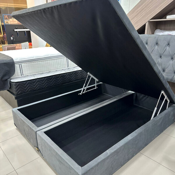 Cama Box Baú Bipartido Queen 1 58 X 1 98 Blindada Tampo Intei